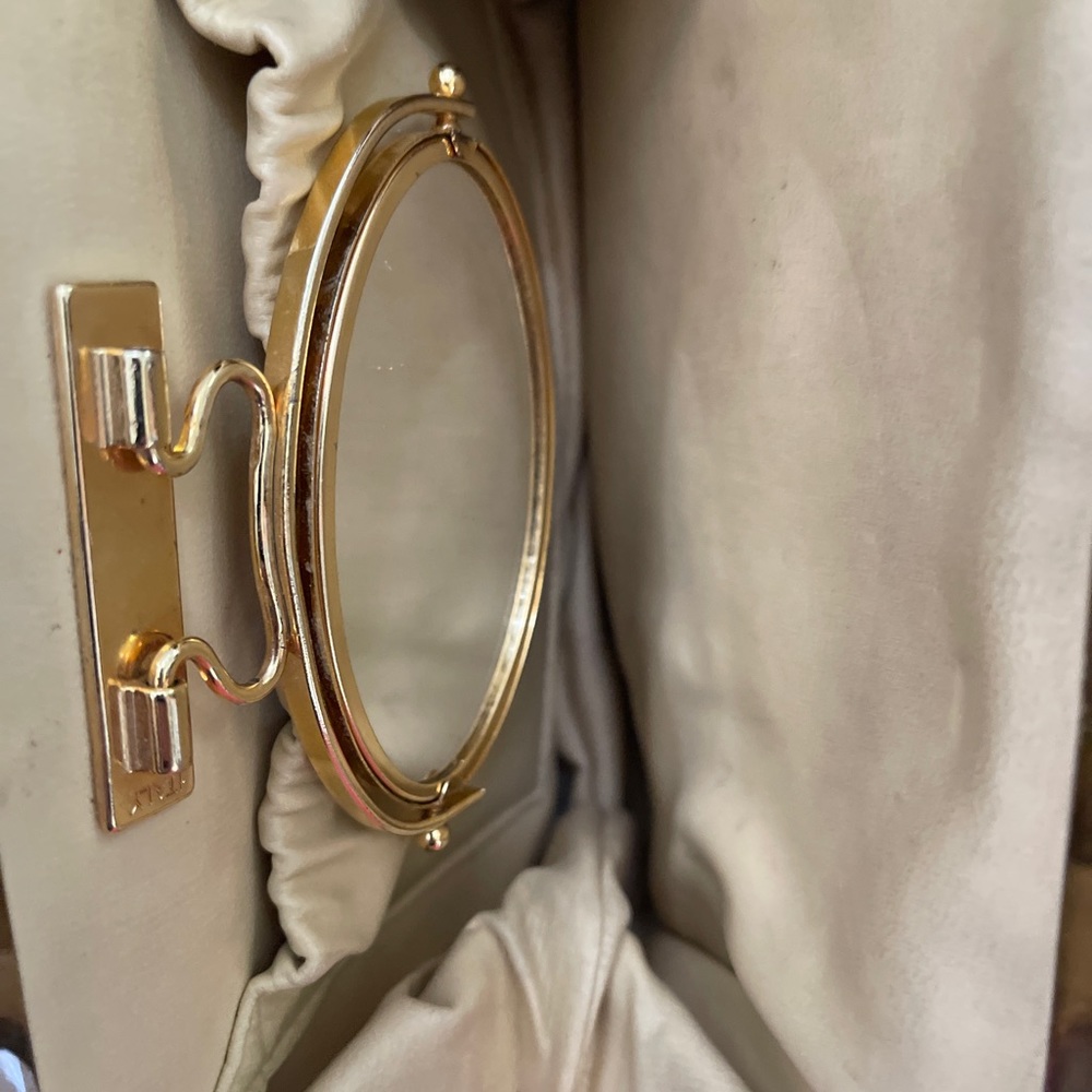 Vintage Lou Taylor Classic Gray Italian Leather Shoulder Bag - Picture 9 of 13